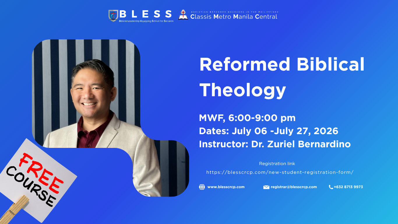 Reformed Biblical Theology Free Session